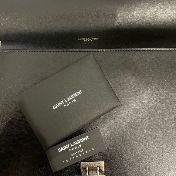 Saint Laurent Men's Leather Document Holder Briefcase - Picture 6 of 10